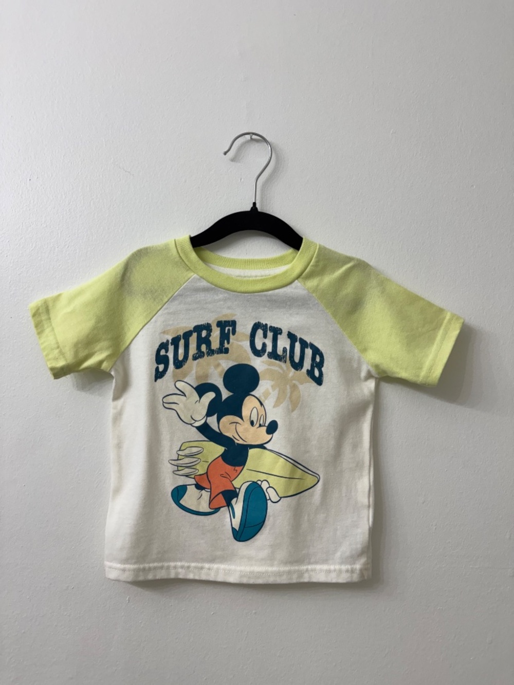 Vintage Mickey Mouse Surfboard Toddler T-Shirt 2T Disney Beach Tee